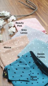Koyu Hijab Pasmina Ceruti Lace Polkadot Premium Hot Sale