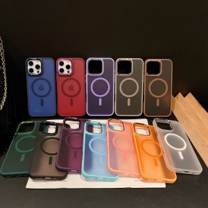 Frosting Skin Touch Clear Slim Phone Case for iPhone 11 12 13 14 15 16 Pro Max 16E Wireless Charging Magnetic Transparent Cover