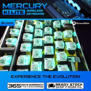 Gravastar Mercury K1 Lite 75% Wireless Mechanical Gaming Keyboard - Crystal Aurora