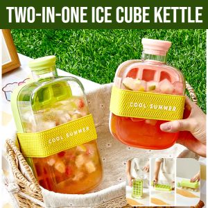 Two-In-One Ice Cube Kettle Portable Ice Ball Maker Bottle Use For Home Party Beer Juice