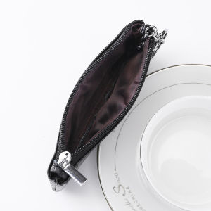 กระเป๋าใส่เหรียญหนังแท้บางเฉียบสำหรับผู้ชายและผู้หญิง กระเป๋าใส่เหรียญแบบพกพาขนาดเล็กพร้อมช่องใส่เหรียญและบัตรรถเมล์ กระเป๋าหนังวัวนิ่ม