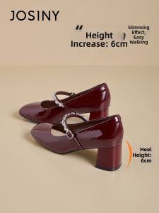 Josiny | Wedding Mary Jane Shoes High Heel Red