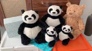 Uk JELLYCAT Montgomery Panda New Product Doll Plush Toys Comfort Babys Throw Pillow Gift