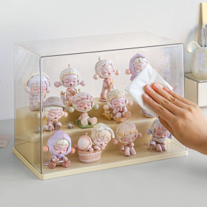 Dustproof Blind Box Display Cabinet – Desktop Storage for Bubble Mart Dolls & Trendy Toys