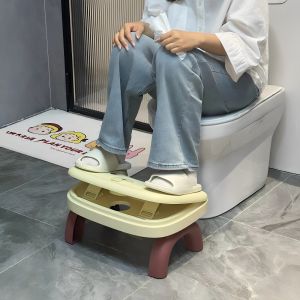 Adjustable Toilet Stool for Cats And Kids Home Bathroom Footrest Mat Pregnant Women Adult Children Foldable Footrest Stool