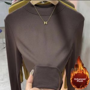 2026 New Autumn Fashion French Semi-high Neck Deryon Underwear Top