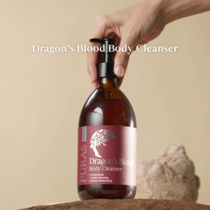 PURAS - Dragons Blood Body Cleanser 500ml | Gentle Botanical Body Wash with Geranium essential oil | Natural Body Wash