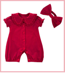 Shark | Cute Lace Collar Infants Romper for Newborns Spring and Autumn