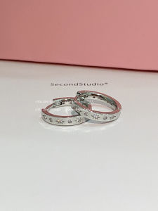 Rita Zoo Sparkling Zircon Embedded Elegant Simple Design Earrings Fashionable Jewelry for Men And Women Star Pattern