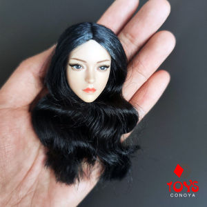 YMTOYS YMT049 1/6 Asia Beauty Girl with Black/Brown Hair Blue Eyes Head sculpture Fit 12 Female PH JIAOU Action Figure Dolls