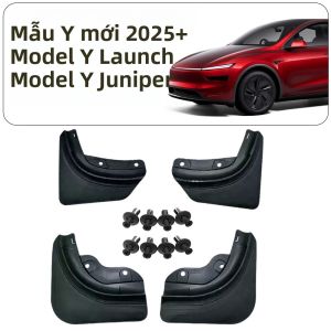 Bùn Chắn Bùn Chắn Nước Bảo Vệ Sơn Phụ Kiện Cho Tesla Model 3 Y Dùng Được Cho Mọi Thời Tiết Năm 2020-2025 Chất Liệu TPE