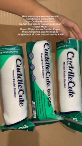 Kapas Muka Wajah Cuddlecute Kecantikan 100% Katun High Quality Facial Cotton Pad 80pcs Bulat Bundar