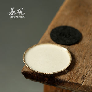ถาดชาเซรามิกหยาบทำมือ ยี่ห้อมู่หยาน ถาดเสิร์ฟชาแบบญี่ปุ่น สำหรับใช้ในบ้าน ชุดกงฟูชาเซรามิก ถาดวางกาน้ำชา