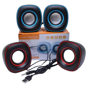 Mini Desktop Computer Laptop Mobile Phone Office Home Living Room Surrounding Heavy Bass Speaker Sound Box Dual Driver USB Audio Interface