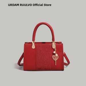 URCDN RDALVO | Luxury Red Embroidered Bridal Bag
