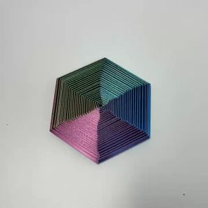 Fidget Toy 3D Printing Hexagon Penghilang Stress | Mainan viral fidget putar piramid Lentur 3D