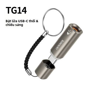 Bật Lửa Điện Mini Di Động Toocki Với Đầu Nối Type-C Dùng Cho Du Lịch Hàng Không Và Sử Dụng Ngoài Trời Thiết Kế Nhỏ Gọn Không Lửa Dễ Mang Theo Và Cất Giữ.