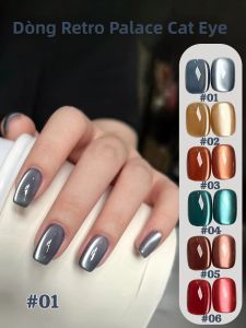 Gel Vẽ Móng WS 2025 Golden Light 1-6 Chiếc Siêu Bóng Hạt Thủy Tinh Thiết Kế Mắt Mèo Làm Trắng Móng Nhựa Dành Cho Chuyên Nghiệp