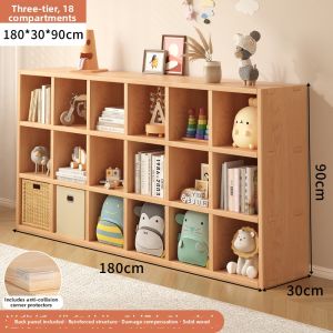 FWTDF | Wooden Bookshelf Display Cabinet Storage Rack