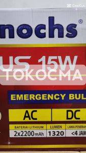 Cahaya Putih Hannochs: Lampu Emergency LED Bulb AC/DC Genius 6w 6watt
