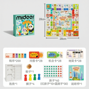QILEYUAN | Chinese Wealth Monopoly Game Family Educational Toy