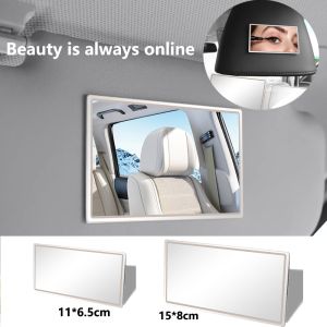 Car Sun Visor Vanity Mirror Stainless Steel Portable Self-Adhesive Hd Mirror Rear Seat Car Mirror Universal 11/15 cm