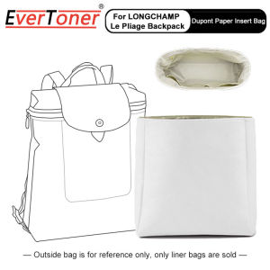 EverToner Bag Organizer For Longchamp Le Pliage Backpack Dupont Paper Inner Bag Insert Storage Bags Liner Bag Support Shaper