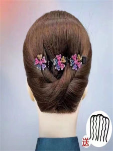 Double Layer Lazy Braid Hair Accessories Diamond Fringe Clips Womens Fashion Hairpins Side Brain Clip Popular Hair Decorations