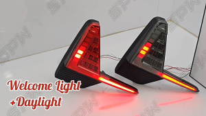 Perodua Alza (2022-2026) V2 Rear Bumper LED Reflector Daylight DRL Rear Spotlight Dynamic LED Running Signal Brake Light All New Alza D27A 2022 2023 2024 2025 2026