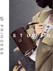 Elegant Commuter Womens Crossbody Bag Handbag Stylish Versatile Work Bag Lightweight PU Leather Lock Buckle Closure