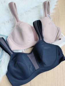 เสื้อชั้นในกีฬาแบบเต็มคัพสำหรับผู้หญิง ทรงยูจิน ดูเล็กเมื่อมีหน้าอกใหญ่ ไร้โครง สายเดี่ยว เสื้อชั้นในสไตล์สปอร์ต สวมใส่สบาย