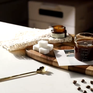 แก้วชงกาแฟ แก้วตวงชงกาแฟ ถ้วยตวง Espresso cup ถ้วยตวงชงกาแฟ ถ้วยตวงแก้ว ถ้วยแก้ว พร้อมด้ามจับไม้ แก้วตวงสองปาก แก้วกาแฟ แก้วตวง 75ml/150ml Simple Kitchen