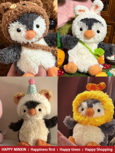 Jellycat Peanut Penguin Baby Clothes 11cm Fun Peanut Pendant Headgear Accessories Hat Doll Keychain