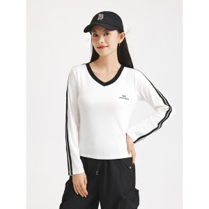 Hotwind | Sporty V-Neck Long Sleeve T-Shirt Base Layer