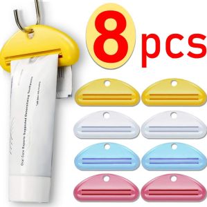 【XZxinzhan】8Pcs Wall Hanging Toothpaste Squeezer Plastic Facial Cleanser Puch Dispenser Baby Body Milk Squeezer Bath Bathroom Supplies