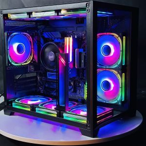 120mm CPU Bộ Tản nhiệt làm mát 5V 3pin argb Sync im lặng tản nhiệt fan 12V 4 pin PWM 24 LED hạt FDB thủy lực mang cho máy tính PC trường hợp