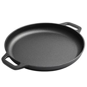 【Ready Stock】Cast Iron Pan Flat Skillet Tortillas Crepe Pan Nonstick Iron Tortilla Pan for Crepe Tortilla Cast Iron Griddle Non-Stick Flat Pan Cast Iron Pizza Pan