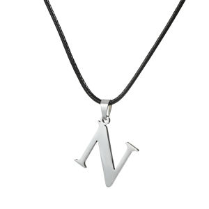 New Stainless Steel A-Z Alphabet Initial Necklace 26 English Letter Necklace For Men Women Personalize Jewelry Gifts