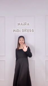 IOS SHOP MAIRA MIDI DRESS SPANDEK KASUAL RESMI WANITA KOREAN STYLE