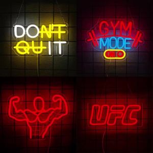 Fitness Series Neon Sign For Wall DecorLed Neon Light For Gym Room DecorMan CaveGarageBirthday Gift For Bodybuilders