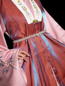 Red Tailed Pearl Imitation Waist Belt Vintage Style Womens Qipao Elastic Waist Chain Dress Accessory All-Match Bodycon Skirt