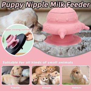 Puppy Nipple Milk Feeder Kitten Feeding Station Newborn Pet Nipples Bowl Dog Milk Bottle Feed Device