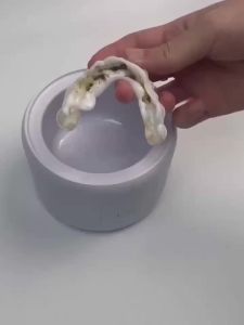 Máy Làm Sạch Răng Giả Sonic Máy Làm Sạch Niềng Răng Bằng USB An Toàn Điện Áp Cực Thấp Thiết Bị Chăm Sóc Răng Giả Bằng Điện