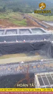 Bạt lót ao hồ 8m x 7m dày 0.3mm bảo hành 5 năm
