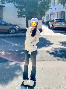 American vintage Gray Slim fit Waist Hugging Hoodie Outerwear Women Spring and Autumn Shoulder Tight Sports Slimming Cardigan Top