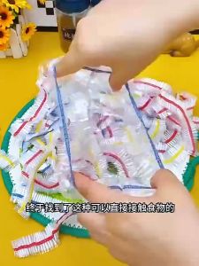 100/500Pcs Disposable Food Cover Fruit Food Cover Elastic Plastic Shower Cap Food Grade Storage Bag Kitchen Organizer Cling Film