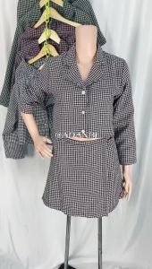 Stelan Set Celana Rok 85-8920 Realpict Bahan Katun Tweed Import Premium LD 92 PJ 42 LP 72 PJ 40 CM