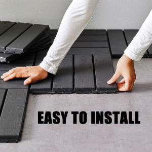【1PC】Floor Decking Tiles 30*30CM Anti-Corrosion Waterproof Wood Plastic Composite Interlocking Deck Tiles For Indoor And Outdoor Solid Floor Balcony Terrace Garden Outdoor Homestay Splicing Decorative Mat Indoor Outdoor Bathroom Garden Wood Flooring