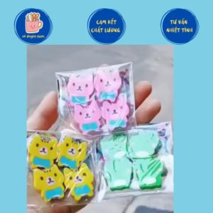 12 Cục Gôm tẩy cute nhiều mẫu hoạt hình hoa bánh cute.