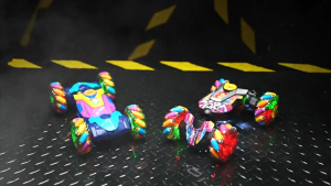 Kids 4WD RC Car Stunt Cars Gesture Induction Twisting High Speed Light Spray Gift For Kids